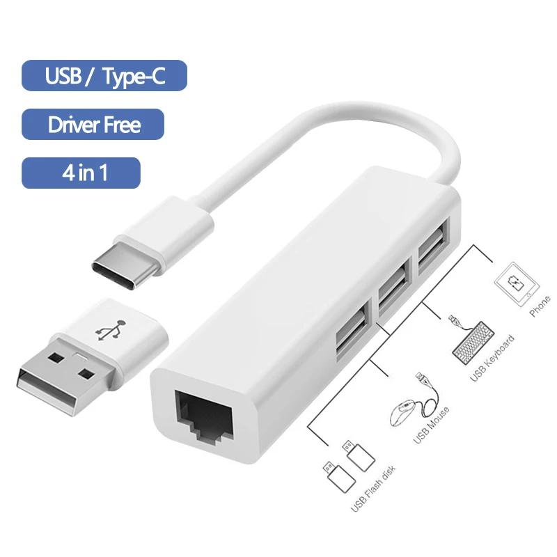 USB CŸ-RJ45  Ʈũ ī, USB 2.0 ̴ ī  ø , Ʈ PC ̹ , 4 in 1, 10GBit/s